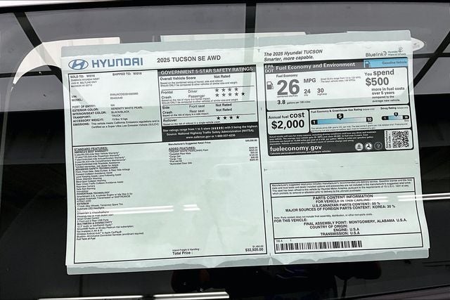 2025 Hyundai TUCSON SE