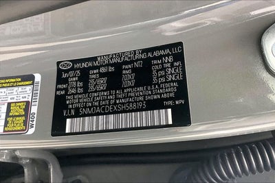 2025 Hyundai TUCSON SE
