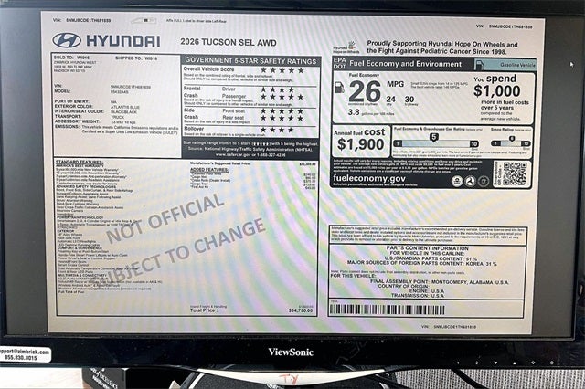 2026 Hyundai TUCSON SEL