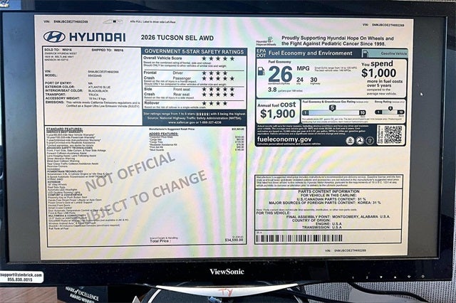 2026 Hyundai TUCSON SEL AWD
