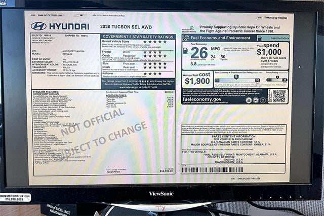 2026 Hyundai TUCSON SEL AWD