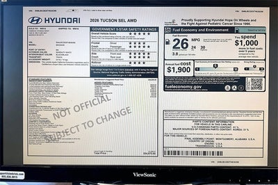 2026 Hyundai TUCSON SEL AWD