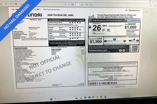 2026 Hyundai TUCSON SEL AWD