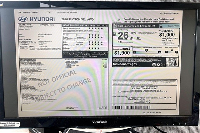 2026 Hyundai TUCSON SEL