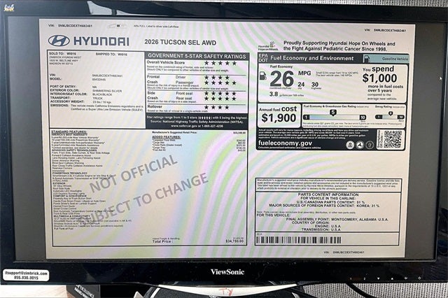 2026 Hyundai TUCSON SEL