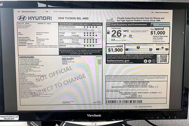 2026 Hyundai TUCSON SEL