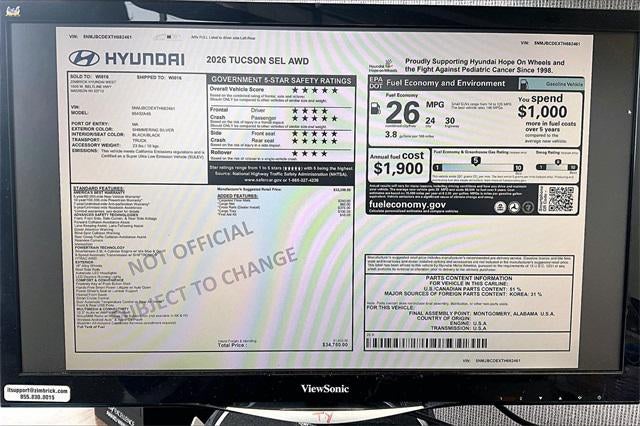 2026 Hyundai TUCSON SEL