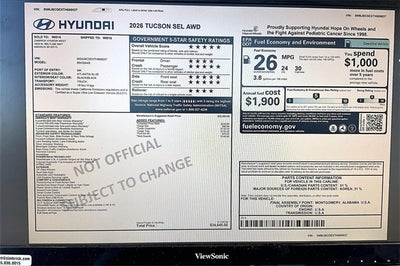 2026 Hyundai TUCSON SEL AWD