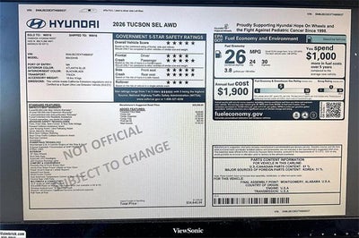 2026 Hyundai TUCSON SEL AWD