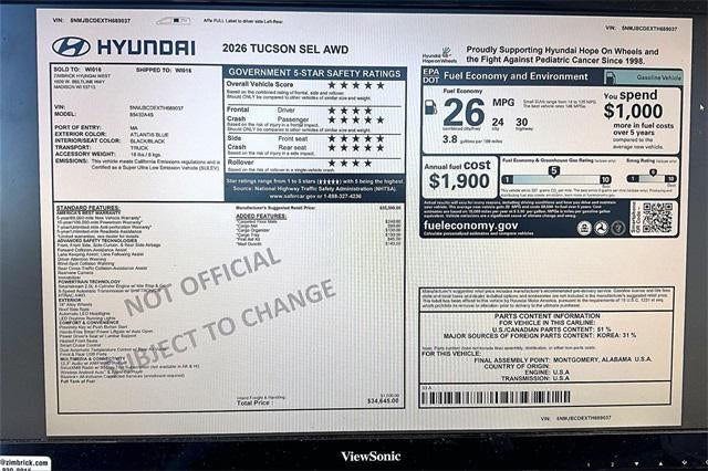 2026 Hyundai TUCSON SEL AWD