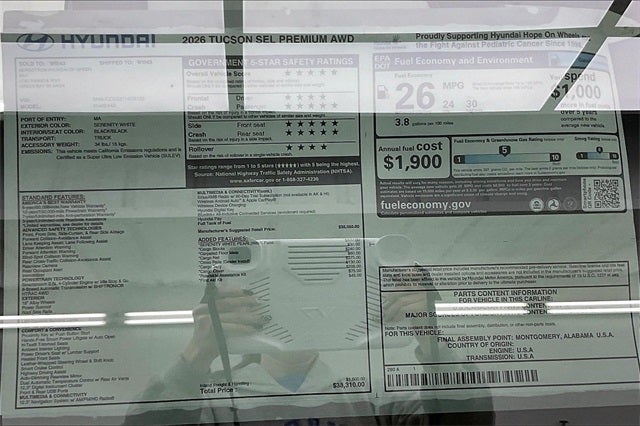 2026 Hyundai TUCSON SEL Premium AWD
