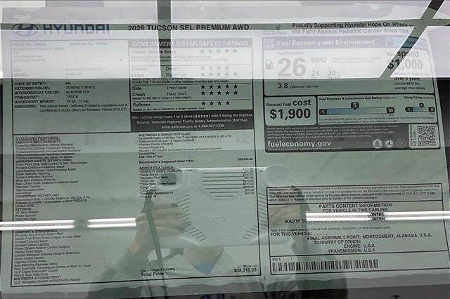 2026 Hyundai TUCSON SEL Premium AWD