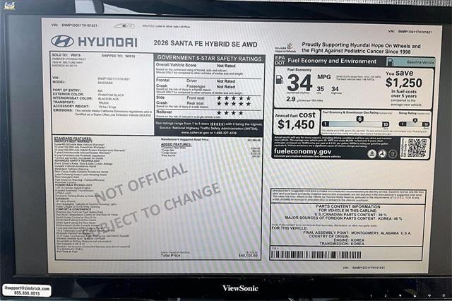 2026 Hyundai SANTA FE HYBRID SE