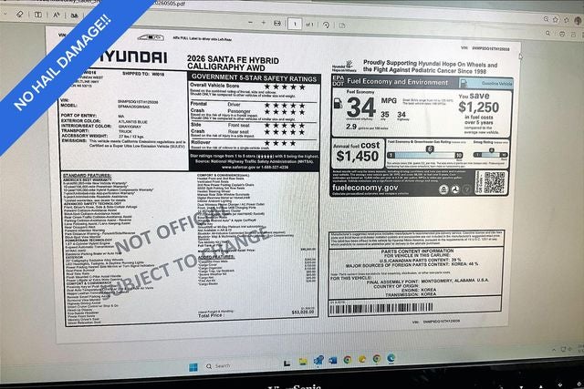 2026 Hyundai SANTA FE HYBRID SEL