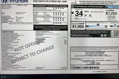 2026 Hyundai SANTA FE HYBRID SEL