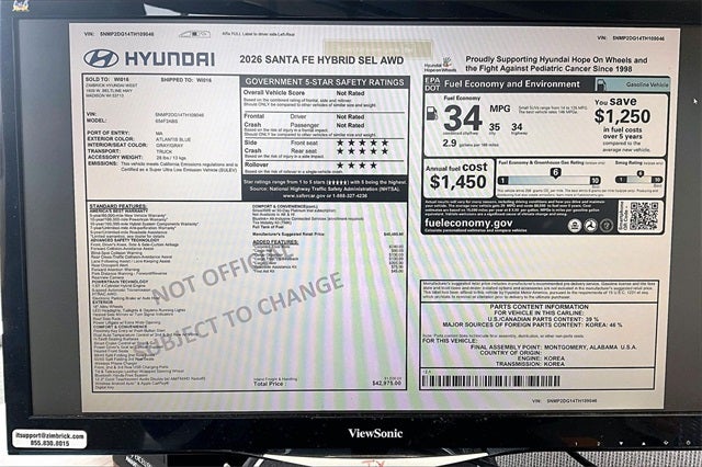 2026 Hyundai SANTA FE HYBRID SEL