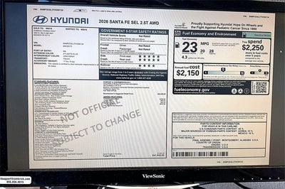 2026 Hyundai SANTA FE SEL AWD