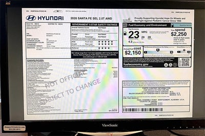 2026 Hyundai SANTA FE SEL AWD