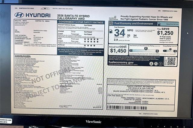 2026 Hyundai SANTA FE HYBRID Calligraphy