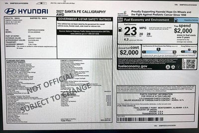 2027 Hyundai SANTA FE Calligraphy AWD