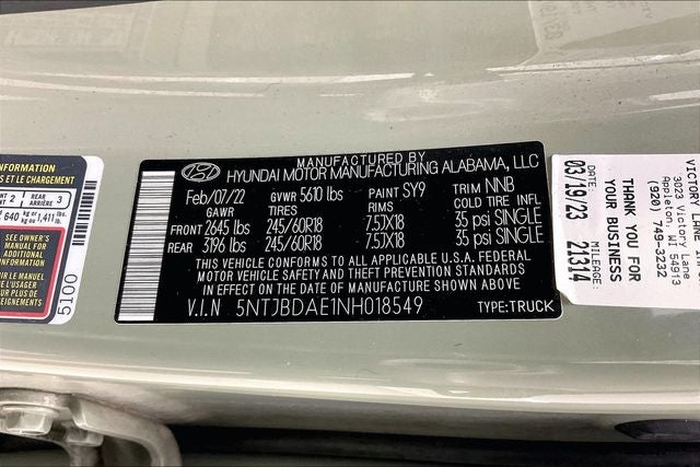 2022 Hyundai SANTA CRUZ SEL