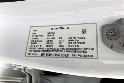 2021 Tesla Model 3 Standard Range Plus