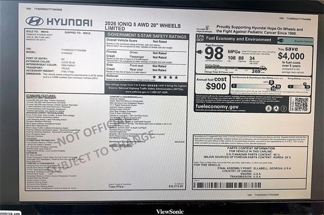 2026 Hyundai IONIQ 5 Limited