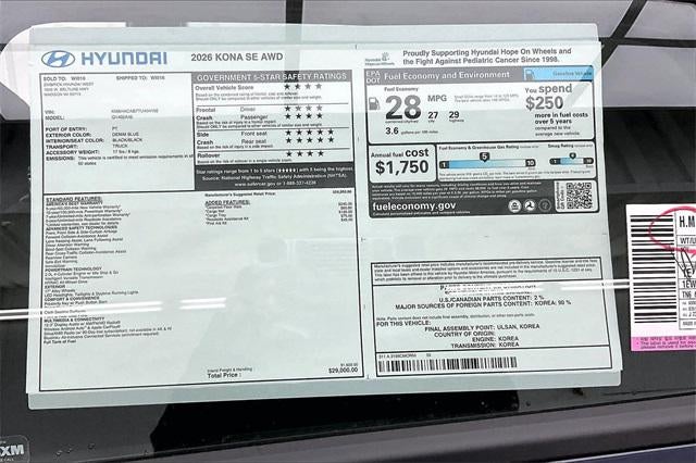 2026 Hyundai KONA SE AWD