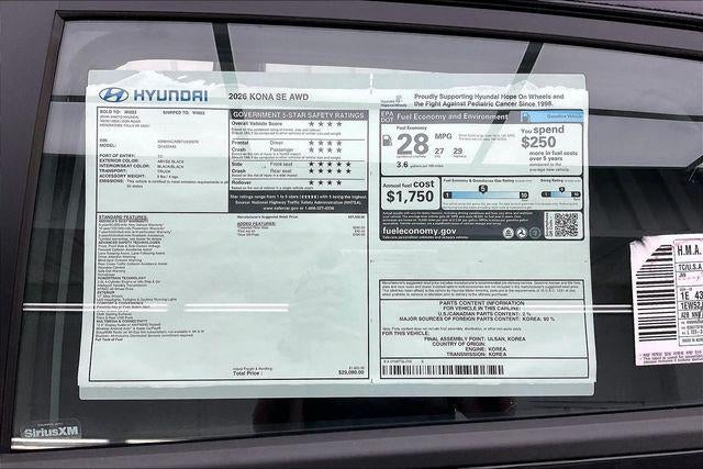 2026 Hyundai KONA SE AWD