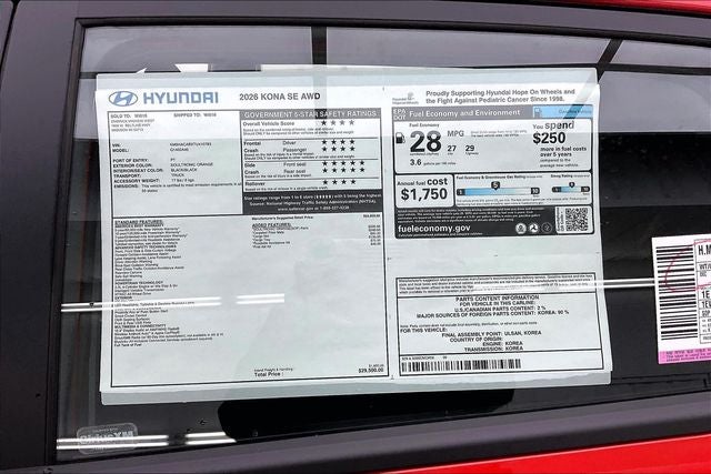 2026 Hyundai KONA SE AWD