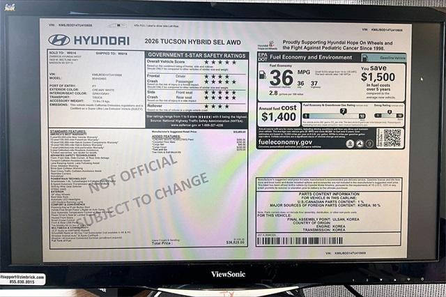 2026 Hyundai TUCSON HYBRID SEL AWD