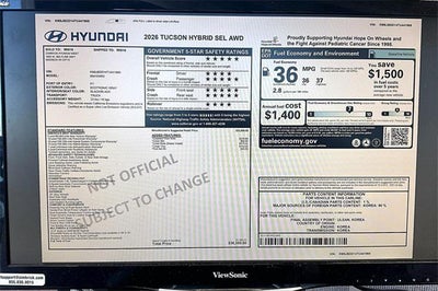 2026 Hyundai TUCSON HYBRID SEL AWD