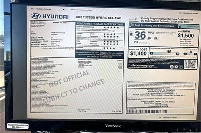 2026 Hyundai TUCSON HYBRID SEL AWD