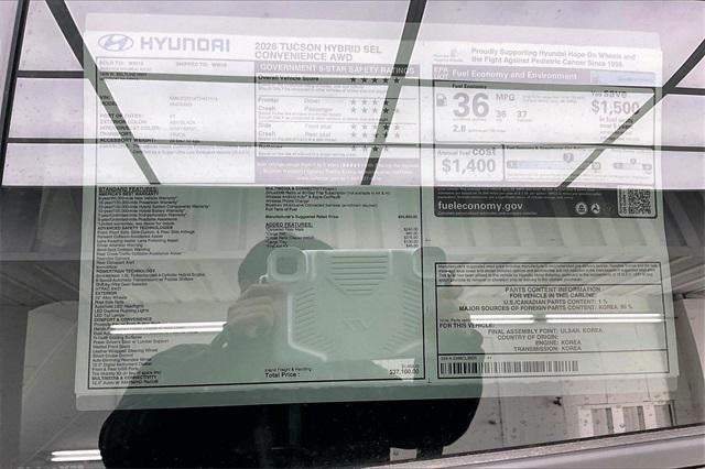 2026 Hyundai TUCSON HYBRID SEL Convenience
