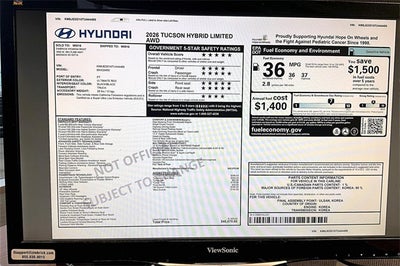2026 Hyundai TUCSON HYBRID Limited