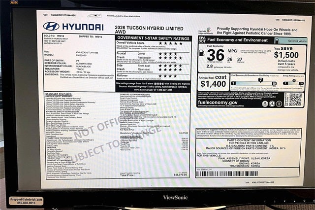 2026 Hyundai TUCSON HYBRID Limited