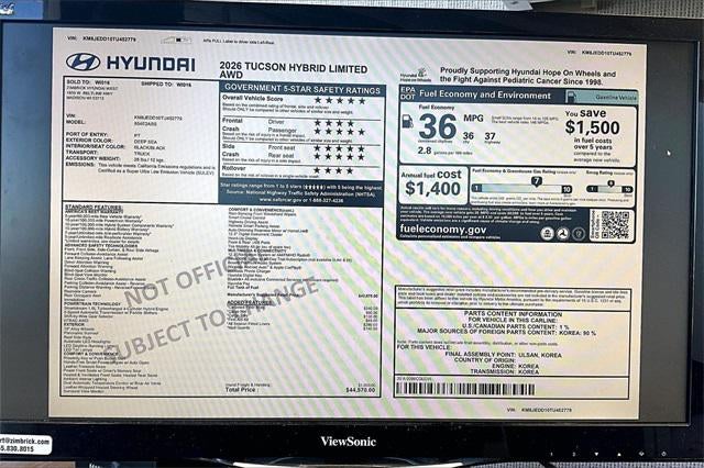2026 Hyundai TUCSON HYBRID Limited