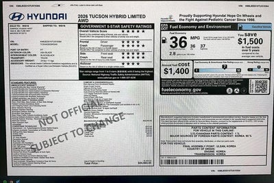 2026 Hyundai TUCSON HYBRID Limited