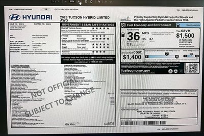 2026 Hyundai TUCSON HYBRID Limited