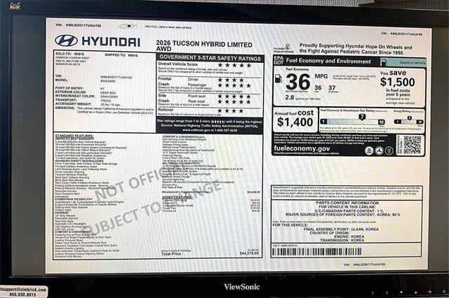 2026 Hyundai TUCSON HYBRID Limited