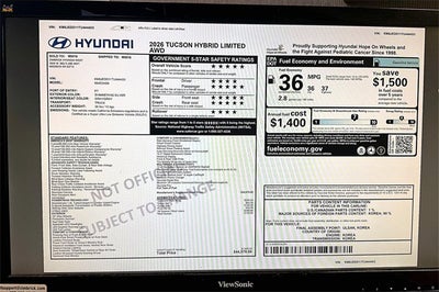 2026 Hyundai TUCSON HYBRID Limited