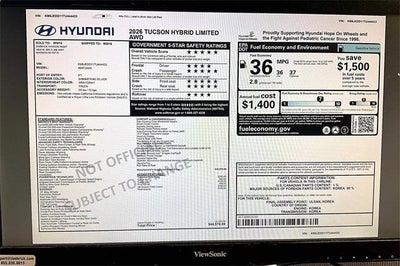 2026 Hyundai TUCSON HYBRID Limited