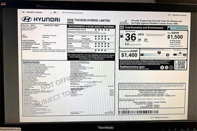 2026 Hyundai TUCSON HYBRID Limited