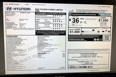 2026 Hyundai TUCSON HYBRID Limited
