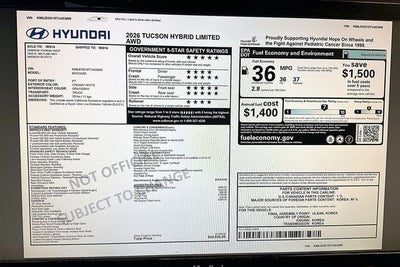 2026 Hyundai TUCSON HYBRID Limited