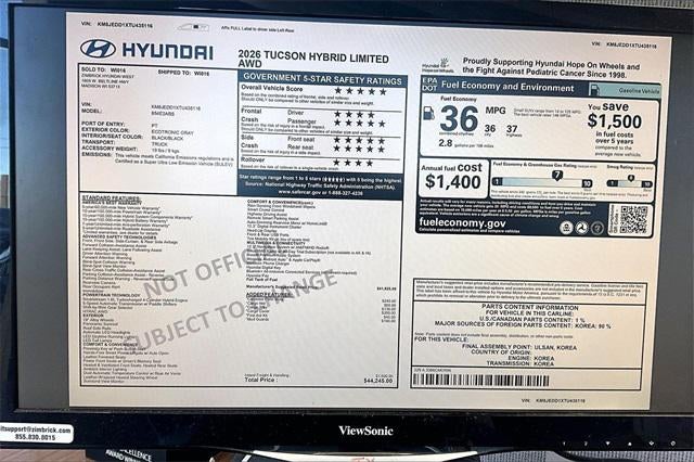 2026 Hyundai TUCSON HYBRID Limited