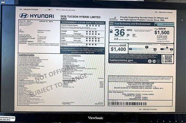 2026 Hyundai TUCSON HYBRID Limited