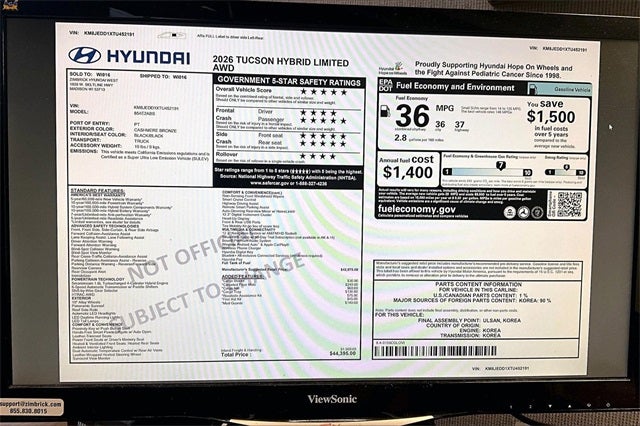 2026 Hyundai TUCSON HYBRID Limited