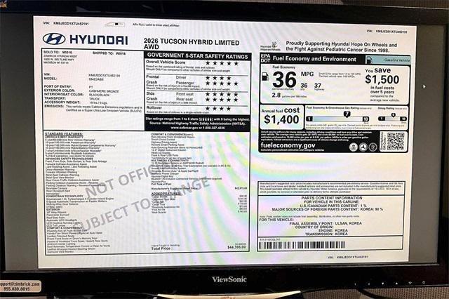 2026 Hyundai TUCSON HYBRID Limited