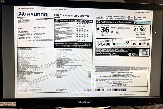 2026 Hyundai TUCSON HYBRID Limited